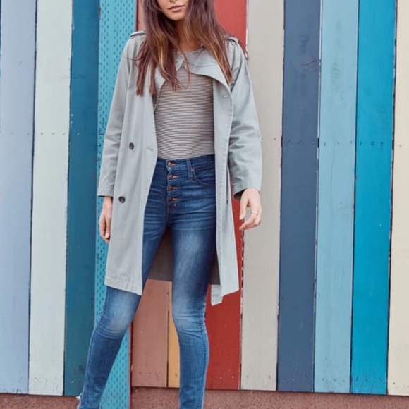 Marine Later Kelly Trench Coat Green - Picture 2 of 8